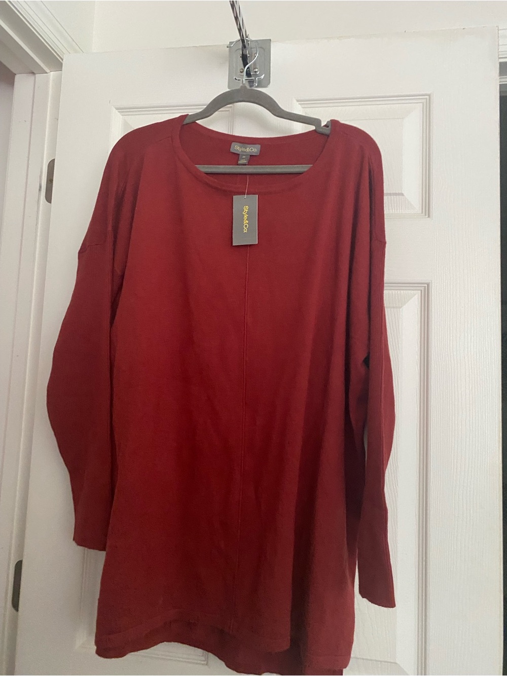 NWT Style & Co. Merlot Crewneck Sweater- 2X